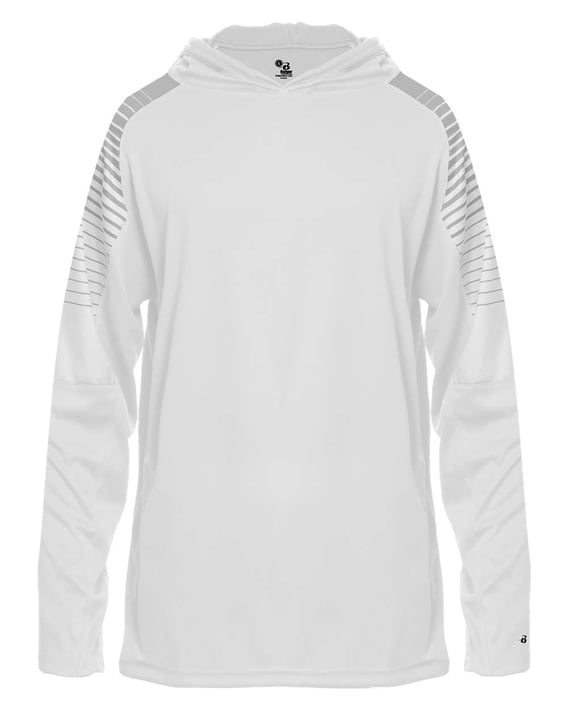 Front view of Youth Lineup Hooded Long Sleeve T-Shirt