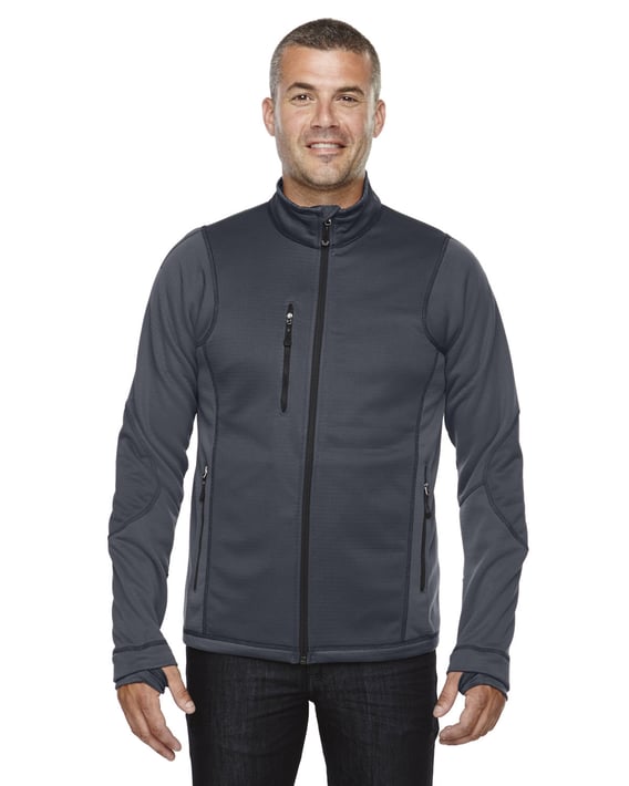 Front view of Men’s Pulse Textured Bonded Fleece Jacket With Print