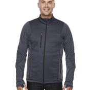 Front view of Men’s Pulse Textured Bonded Fleece Jacket With Print