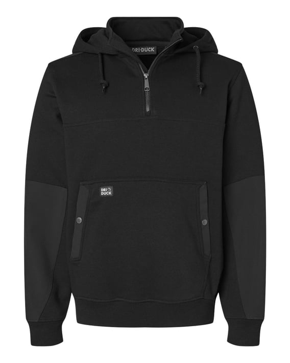 Front view of Mission Quarter-Zip Hooded Pullover