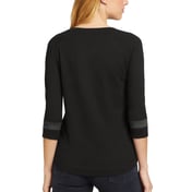 Back view of Women’s Tri-Blend 3/4-Sleeve Tee