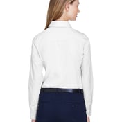 Back view of Ladies’ Crown Collection® Solid Broadcloth Woven Shirt