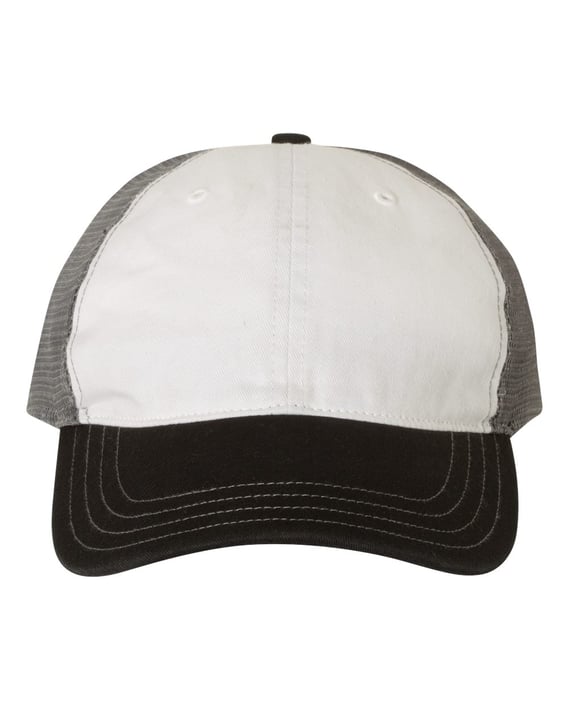 Front view of Garment-Washed Trucker Cap