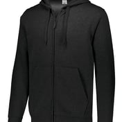Front view of Adult 60/40 Fleece Full-Zip Hooded Sweatshirt