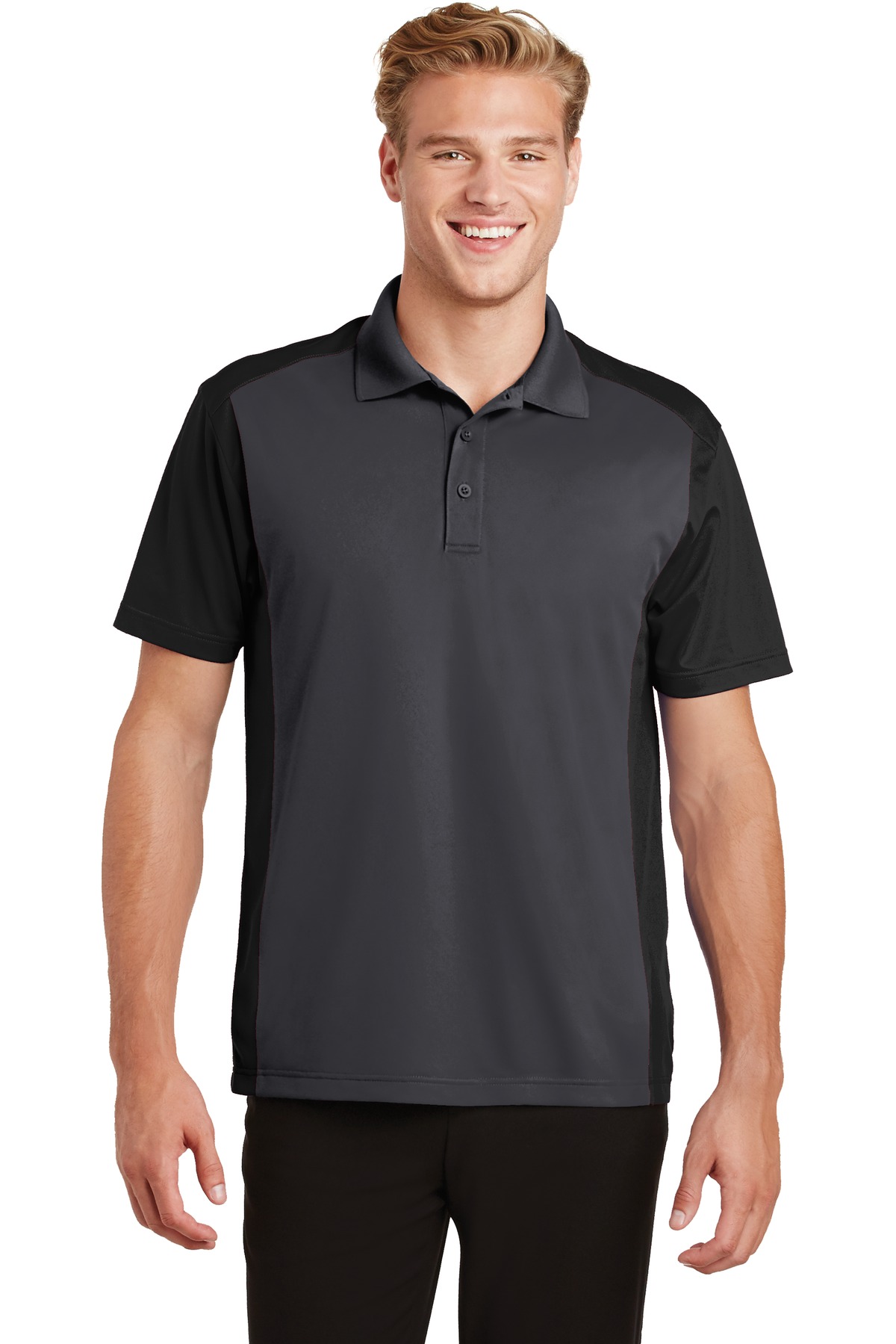 Front view of Colorblock Micropique Sport-Wick® Polo