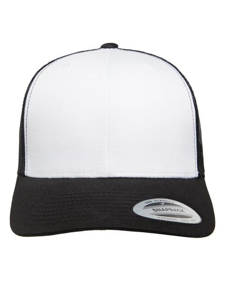 Frontview ofYP Classics® Adult Adjustable White-Front Panel Trucker Cap
