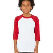 Front view of Youth 3/4-Sleeve Baseball T-Shirt