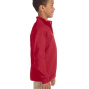 Side view of Youth NuBlend Quarter-Zip Cadet Collar Sweatshirt
