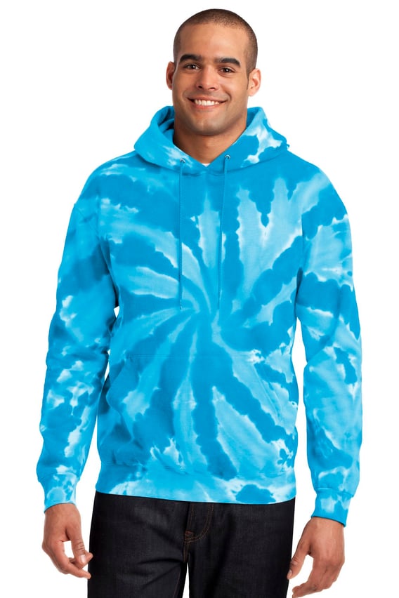 Front view of Tie-Dye Pullover Hooded Sweatshirt
