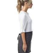 Side view of Four-Pocket Jeans Stitch Denim Waist Apron
