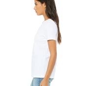 Side view of Ladies’ Relaxed Jersey V-Neck T-Shirt