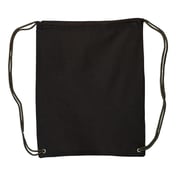 Back view of Canvas Drawstring Backpack