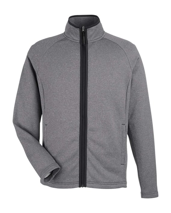Front view of Venture Heathered Stripe Full-Zip