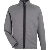 Front view of Venture Heathered Stripe Full-Zip