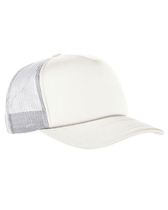 Front view of Adult ClassicsCurved Visor Foam Trucker Cap
