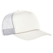 Front view of Adult ClassicsCurved Visor Foam Trucker Cap