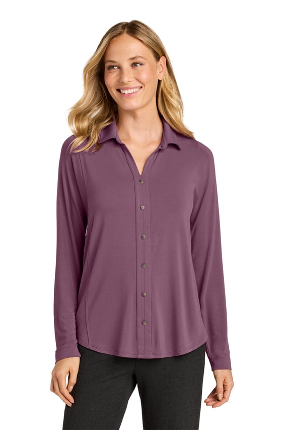 Front view of Women’s Luxe Knit Button Tunic