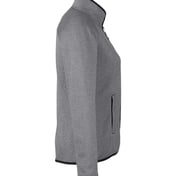 Side view of Women’s Venture Heathered Stripe Full-Zip