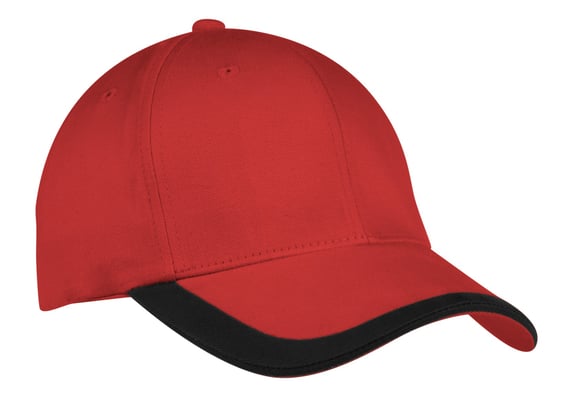 Front view of Contrast Stripe Sandwich Bill Cap