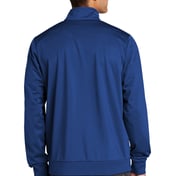 Back view of Tricot Sleeve Stripe Track Jacket