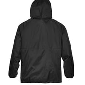 Back view of Packable Hooded Nylon Jacket