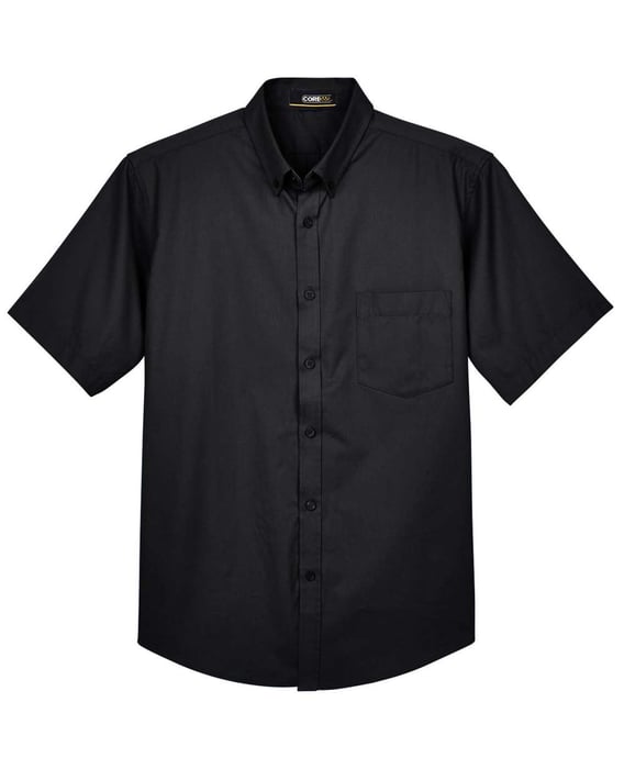 Front view of Tall Optimum Short Sleeve Twill Dress Shirt