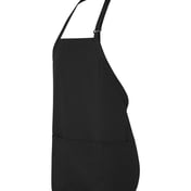 Side view of Short Premium Bib Apron