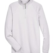Front view of CrownLux Performance® Clubhouse Micro-Stripe Quarter-Zip Pullover