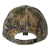 Back view of Camo With Flag Sublimated Front Panels Cap