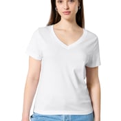 Front view of Women’s Stella Isla V-Neck Tee