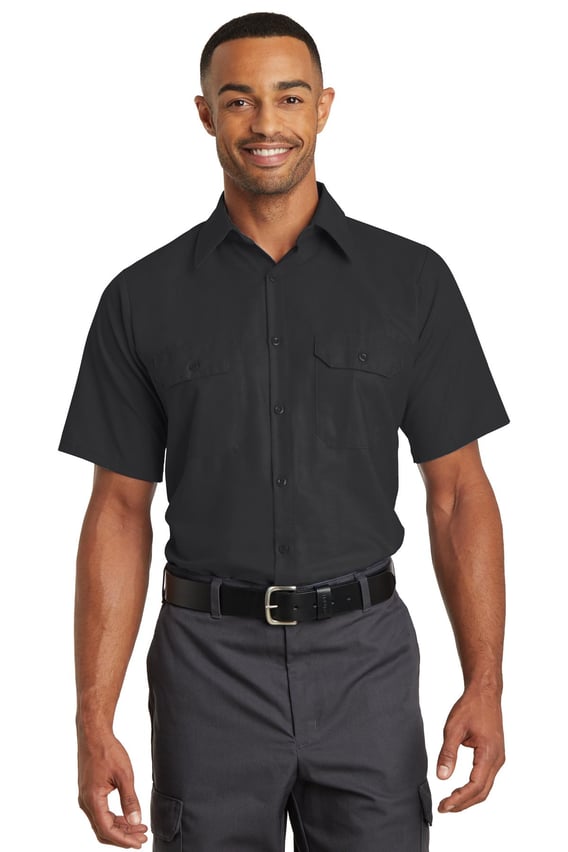 Front view of Short Sleeve Solid Ripstop Shirt