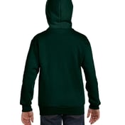 Back view of Youth 7.8 Oz. EcoSmart® 50/50 Full-Zip Hooded Sweatshirt