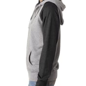 Side view of Ladies’ Glitter French Terry Contrast Full-Zip Hood