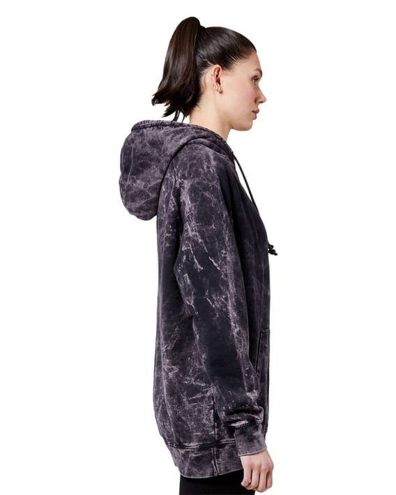 Side view of Vintage Raglan Hooded Sweatshirt