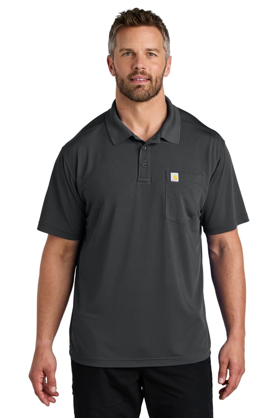 Front view of Force&reg; Snag-Resistant Pocket Polo