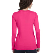 Back view of Ladies’ Featherweight Long-Sleeve Scoop T-Shirt