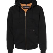 Front view of Crossfire Heavyweight Power Fleece Hooded Jacket With Thermal Lining