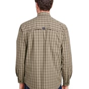 Back view of Yarn-Dyed Poplin Paseo Plaid Shirt