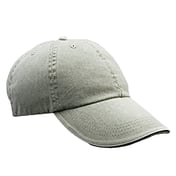 Front view of Adult Solid Low-Profile Sandwich Trim Twill Cap