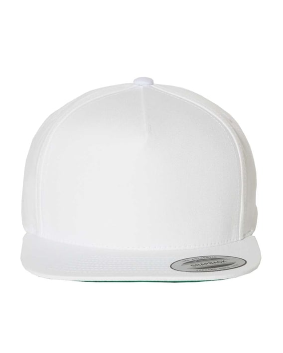 Front view of Five-Panel Cotton Twill Snapback Cap