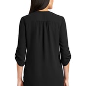 Back view of Ladies 3/4-Sleeve Tunic Blouse