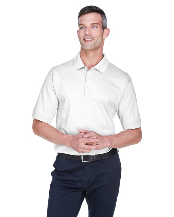 Front view of Men’s Solid Perfect Pima InterlockPolo