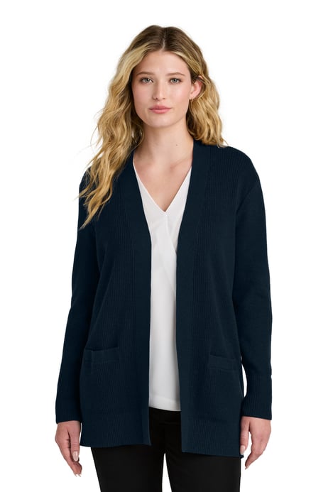 Front view of Women's Easy Care Open-Front Cardigan Sweater