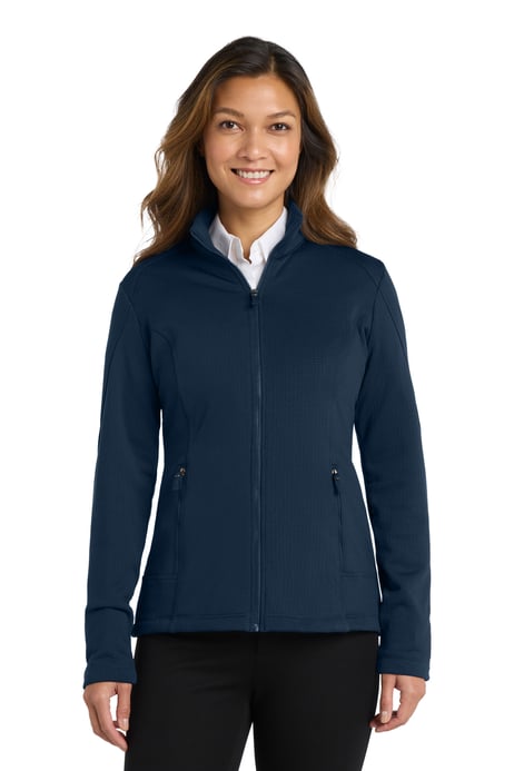 Front view of Women's Grid Fleece Jacket