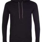 Front view of Softstyle® Lightweight Hooded Long Sleeve T-Shirt