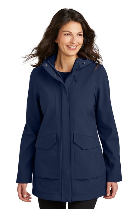 Front view of Women's Collective Outer Soft Shell Parka