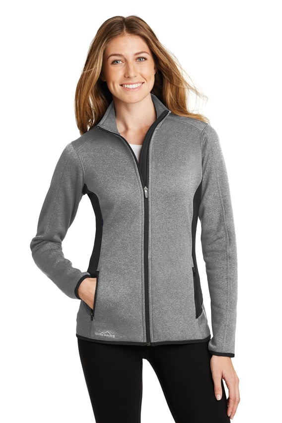 Front view of Women’s Full-Zip Heather Stretch Fleece Jacket