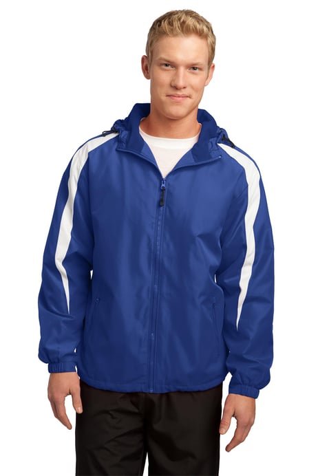 Front view of Fleece-Lined Colorblock Jacket