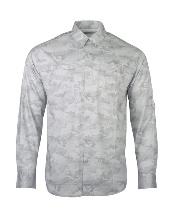 Front view of Buxton Sublimated Long Sleeve Fishing Shirt