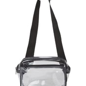 Front view of Clear Stadium 2-Pocket Fanny Pack/Crossbody Bag